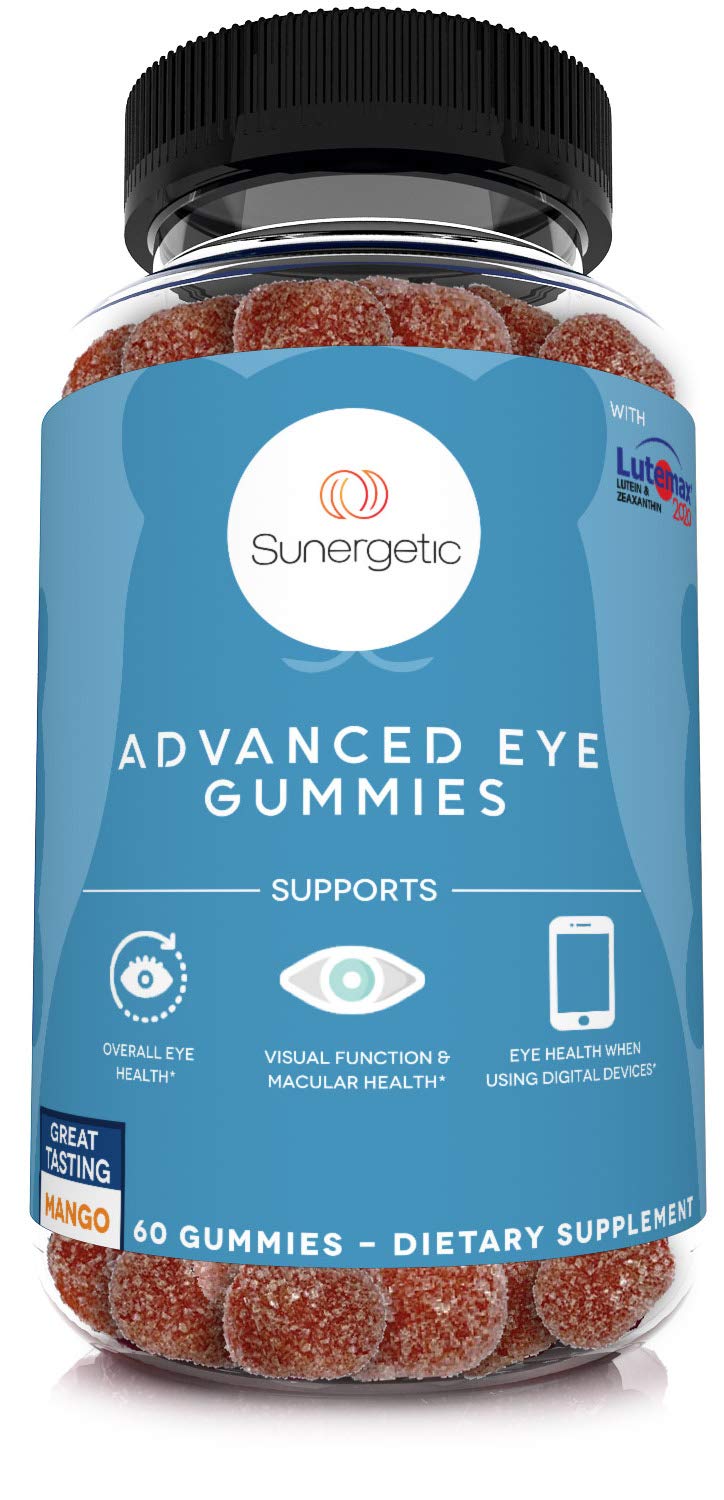 Sunergetic Gums yeux mangue – soutien visuel quotidien lors d'écrans.
