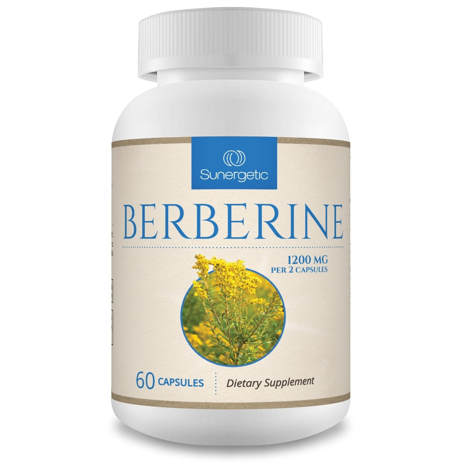 Sunergetic Berberine, bouteille, soutien quotidien naturel