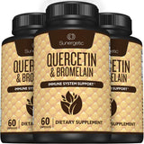 Sunergetic Quercetine-Bromelaine, emballage soigné, produit premium prêt à l'emploi.