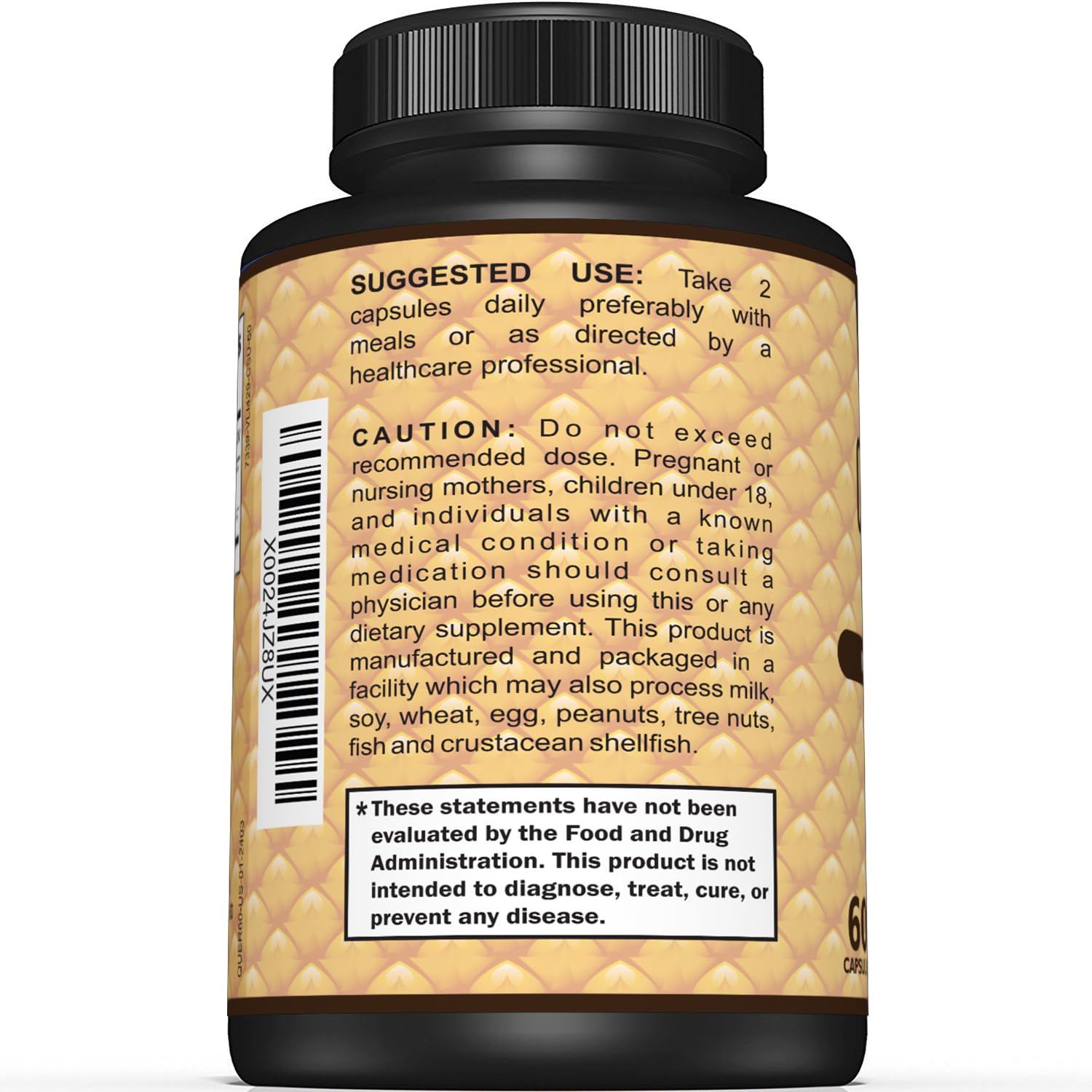 Sunergetic Quercetine-Bromelaine, etiquette claire, dosage simple pour le quotidien.