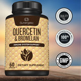 Sunergetic Quercetine-Bromelaine, dose recommandée, soutien saisonnier potentiel.