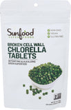 Sunfood Chlorella Tablettes emballage pratique et recyclable pour prise quotidienne.