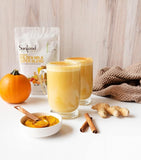 Ingrédients maca et boswellia du Golden Milk Super Blend Sunfood.