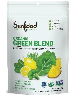 Sunfood Simple Nutrition Vert Mélange — bouteille prête à verser pour énergie durable