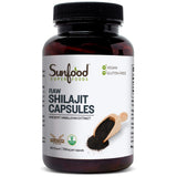 Sunfood Shilajit Capsules, résine Himalaya brute pour énergie naturelle potentielle.