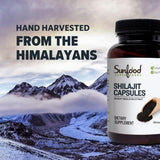 Sunfood Shilajit Capsules: rituel quotidien sain pour une vitalité potentielle.