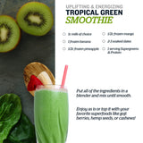 Sunfood Organic Supergreens & Protein préparation smoothie frais et équilibré.