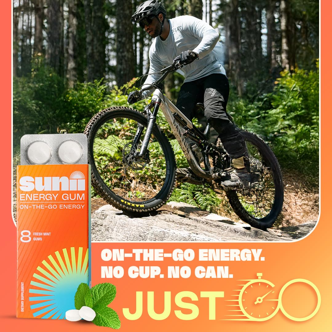 Gomme Sunii Energy Gum avant-entraînement pour focus accru.