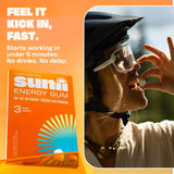 Morceau Sunii Energy Gum 50 mg caféine pour énergie rapide.