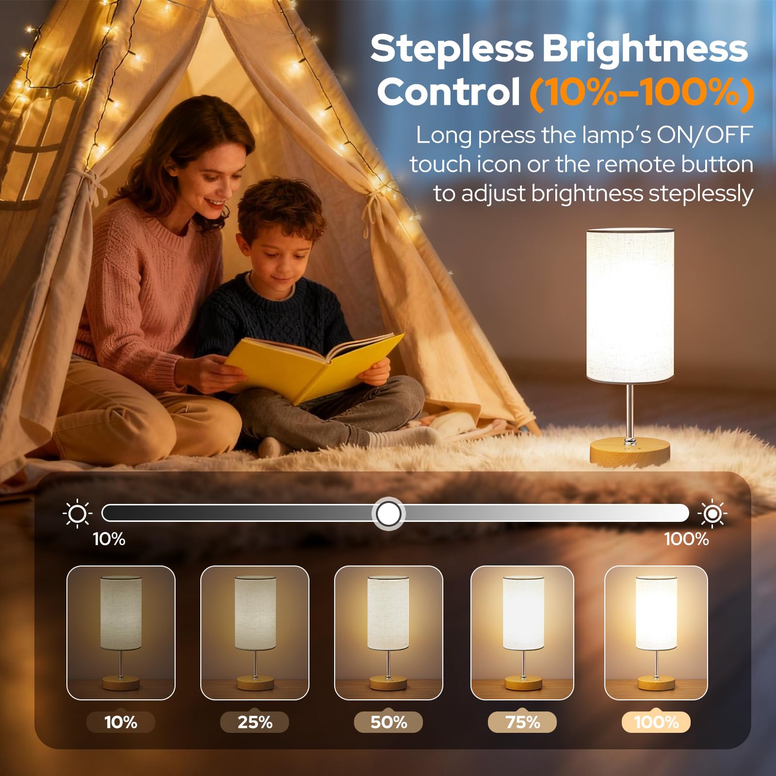 Lampe SUNKENET températures-couleur-2700k-4000k-6000k, atmosphère adaptée.