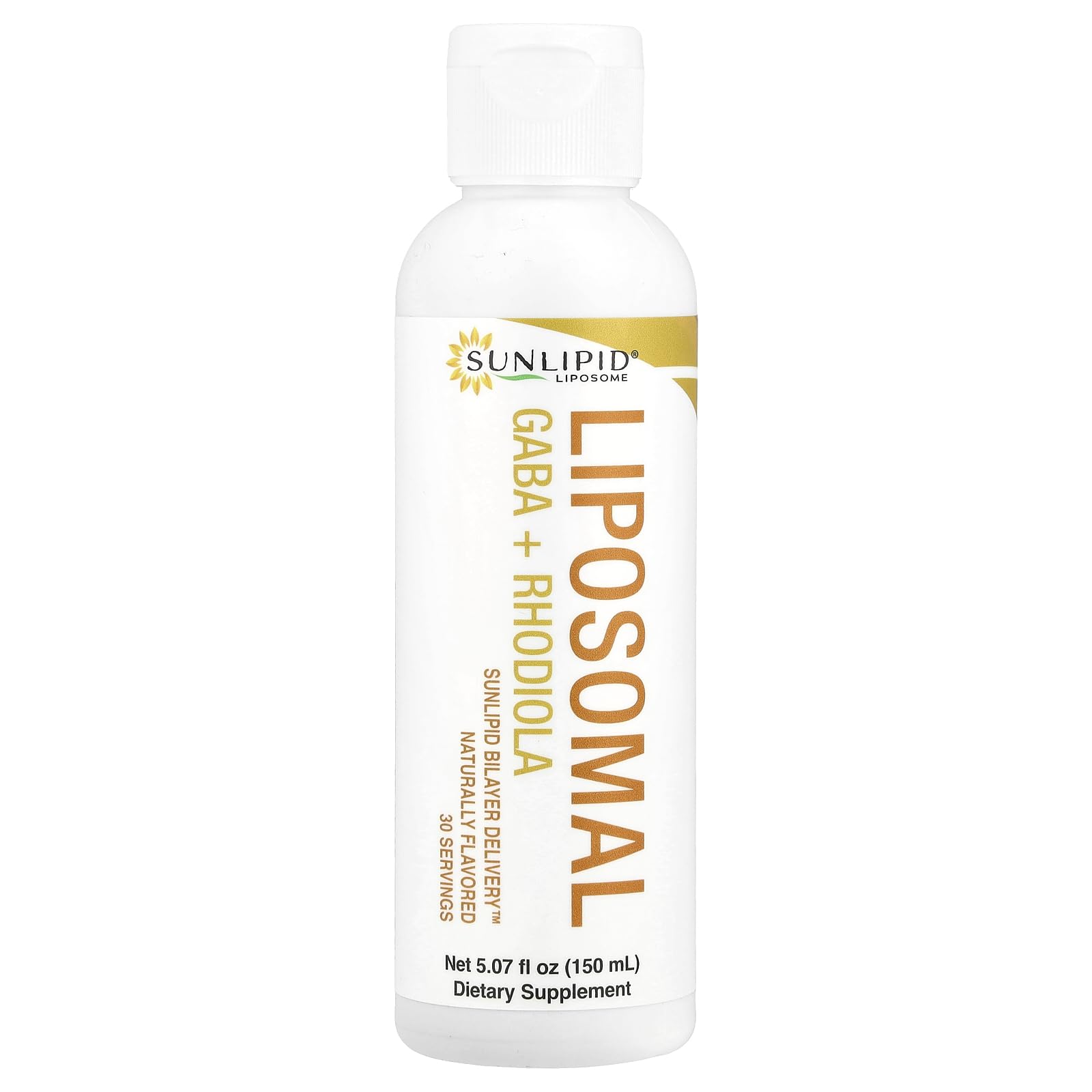 SunLipid Liposomal GABA Rhodiola — emballage sans gluten pour consommation pratique