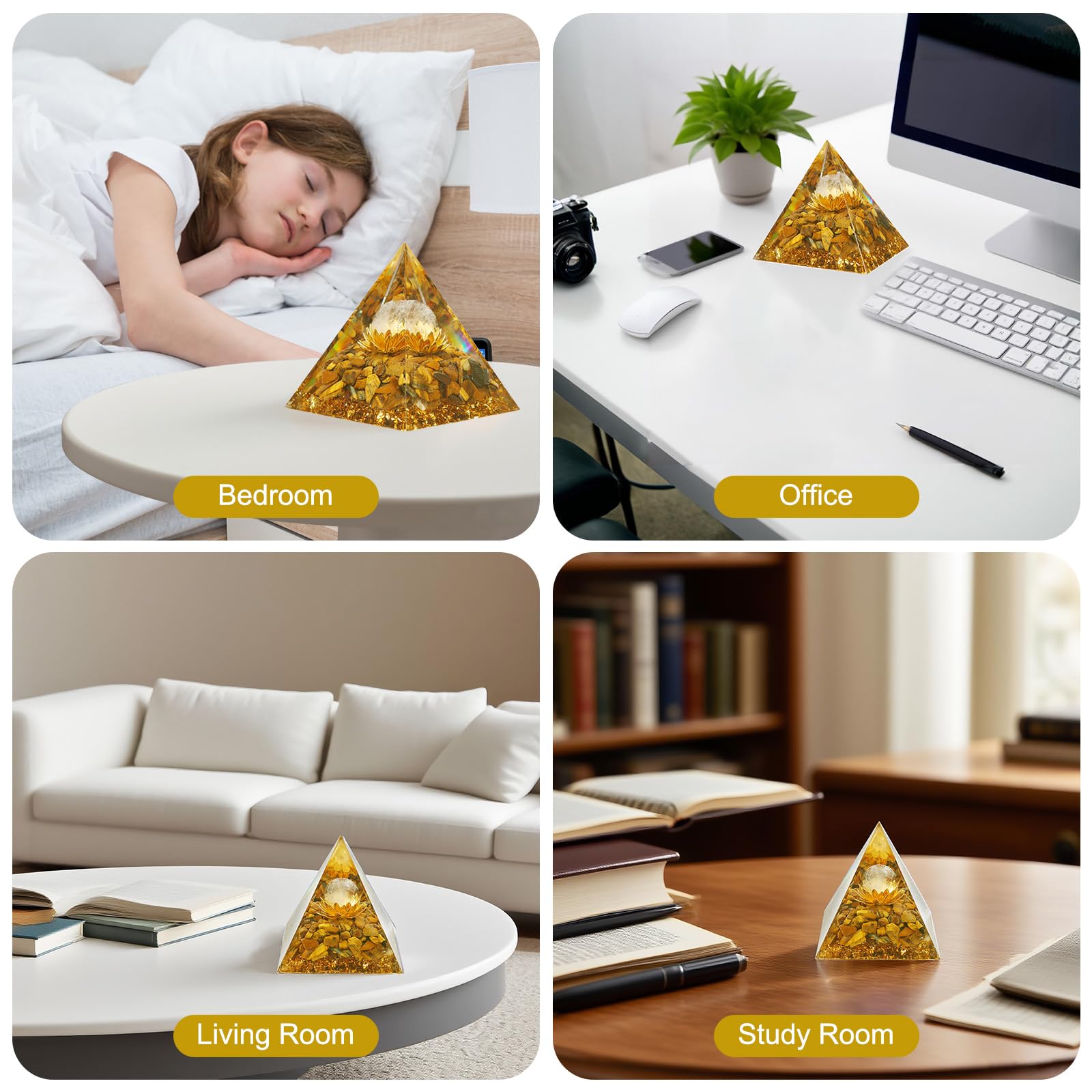 Pyramide Sunnlejw Protection Énergie Purification, protège et purifie l’atmosphère.
