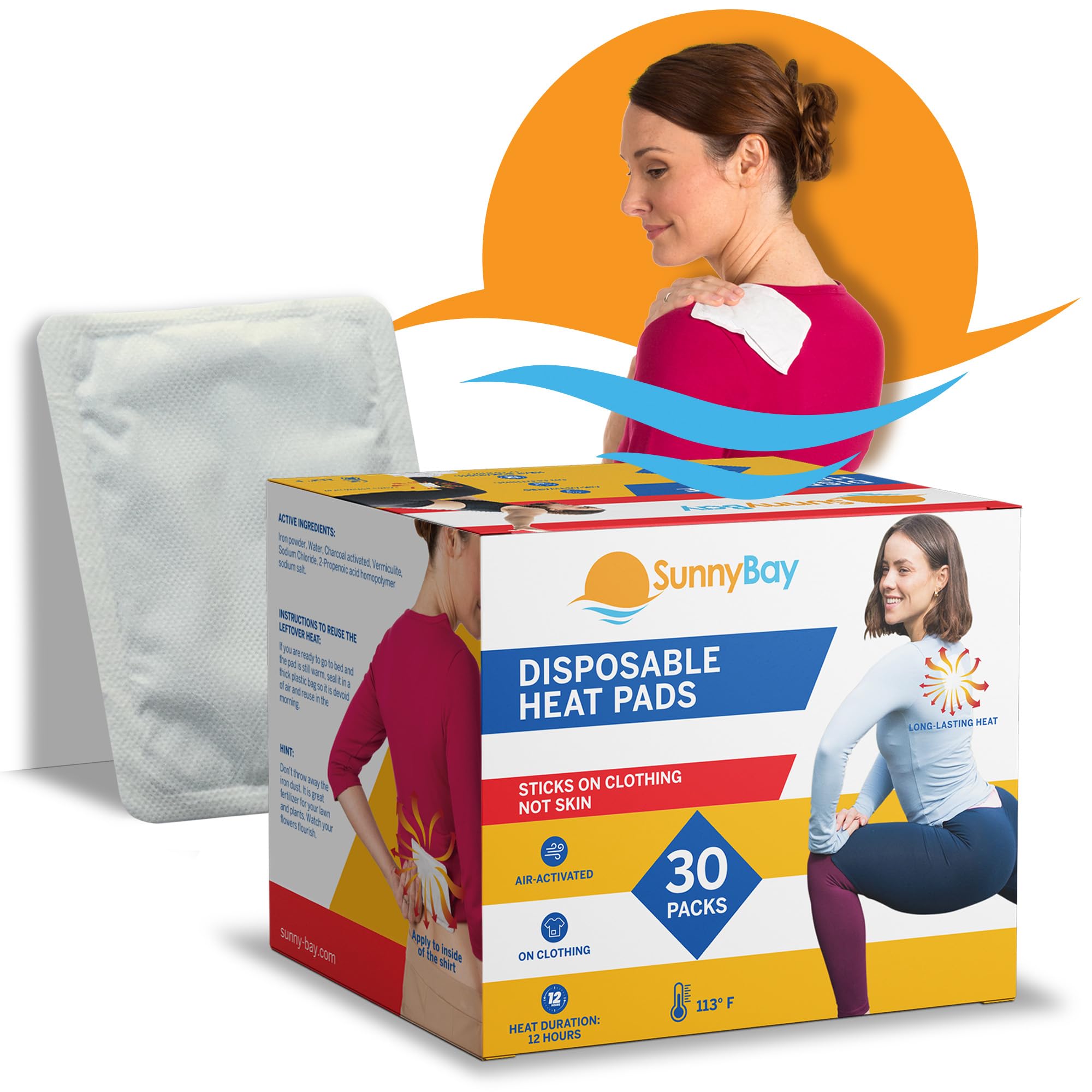 SunnyBay bande adhésive thermique pour le cou, chaleur douce pour le confort quotidien.