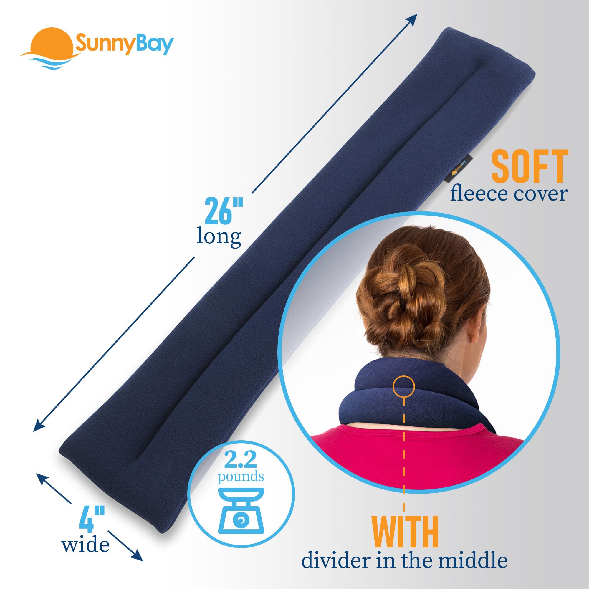 SunnyBay Wrap-conforme nuque-epaules navy: maintien confortable et couverture ajustée.