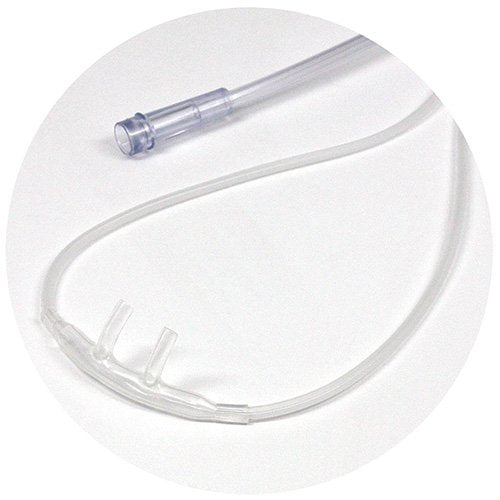 Cannule nasale adulte souple Sunset Healthcare Solutions, 4 pieds, tube sans pli pour un usage quotidien.