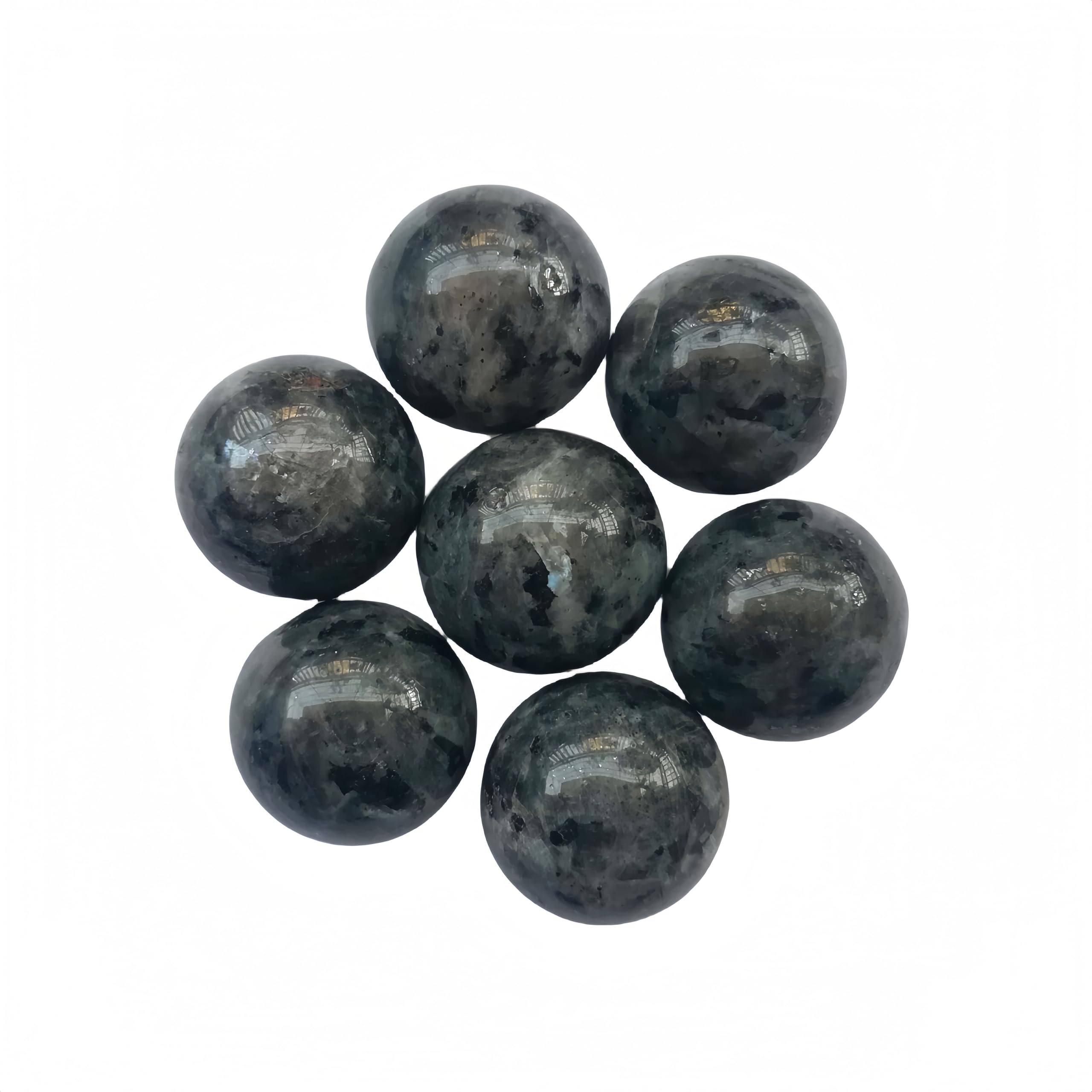 Sunshcat boules de labradorite noire 20 mm pour méditation et énergie positive.