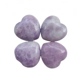 Sunshcat pierre de poche Lepidolite violette près du cœur, favorise le calme.