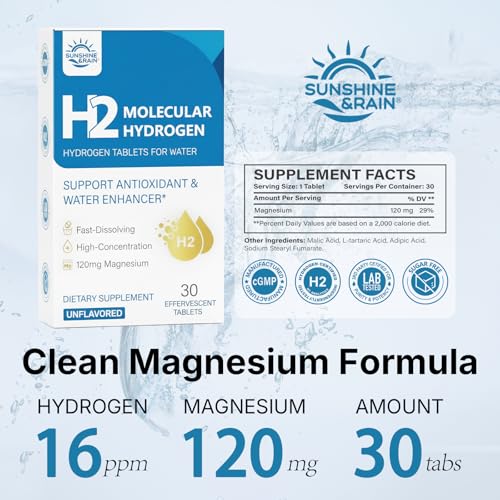 Sunshine & Rain tablettes magnésium 120 mg, soutien pratique après l'effort.