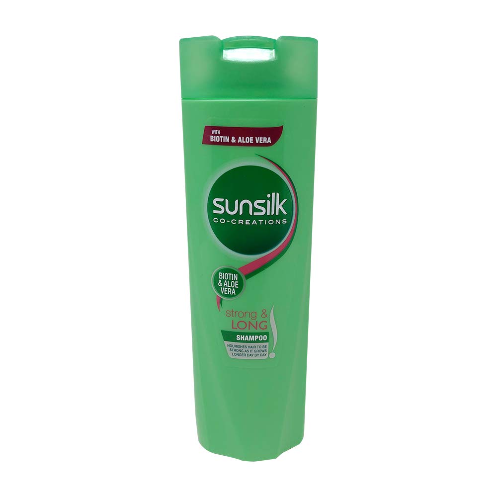 Sunsilk Co-Créations Strong et Long, cheveux forts et brillants après utilisation.