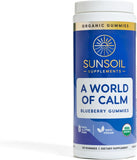 Sunsoil Gommes Calme Monde: texture moelleuse et sans glucose pour un plaisir sain.