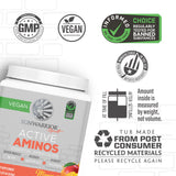 Sunwarrior Aminos saveur mango: dégustation fruitée idéale après l'effort.