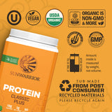 Sunwarrior Classic Plus, quinoa-amarante-riz-brun, protéines complètes et fibres naturelles
