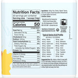 Sunwarrior Clear Protein – doseur et poudre, prêt à être mélangé avec de l'eau.