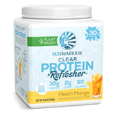 Sunwarrior Clear Protein – emballage du produit, pratique et végan pour cuisiner rapidement.