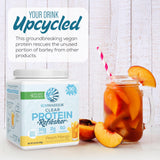 Sunwarrior Clear Protein – tub 420 g rangement pratique dans la salle de sport.