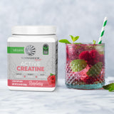 Sunwarrior Créatine Active Framboise, sans additifs artificiels, usage quotidien simple et sûr.