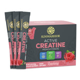 Sunwarrior Créatine Monohydrate Poudre Framboise, pré-entraînement avec énergie soutenue.