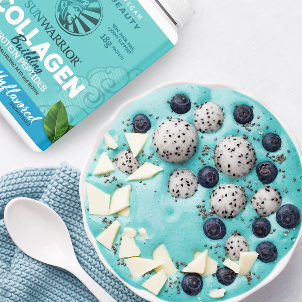 Sunwarrior etiquette-sans-lactose-sans-gluten: produit sans lactose et sans gluten.