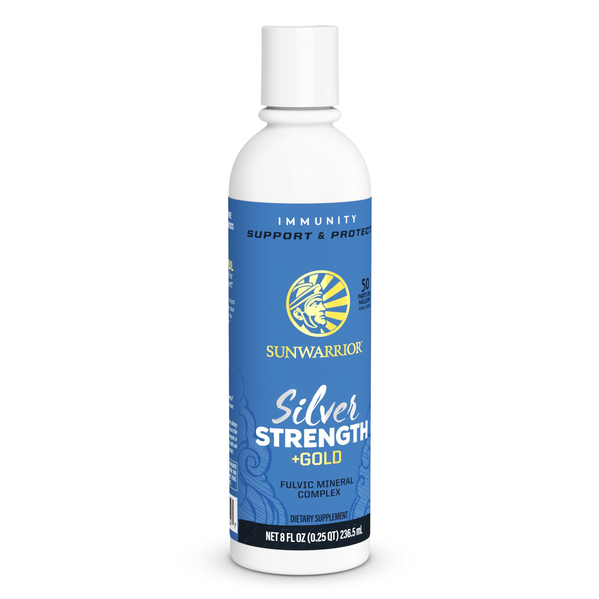 Sunwarrior Fulvic Acid Complex – bouteille sur fond clair, soutien naturel pour la peau