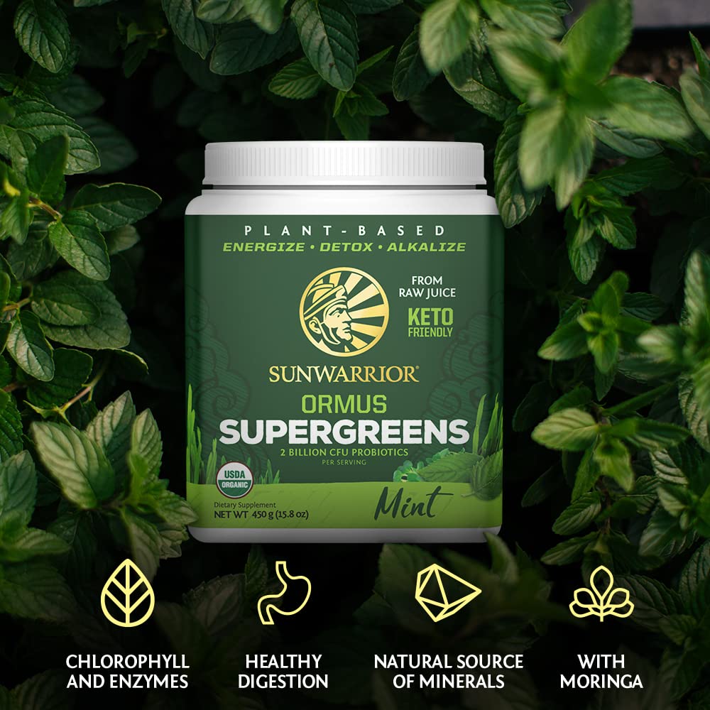 Moringa Sunwarrior Greens feuilles, source naturelle de nutriments