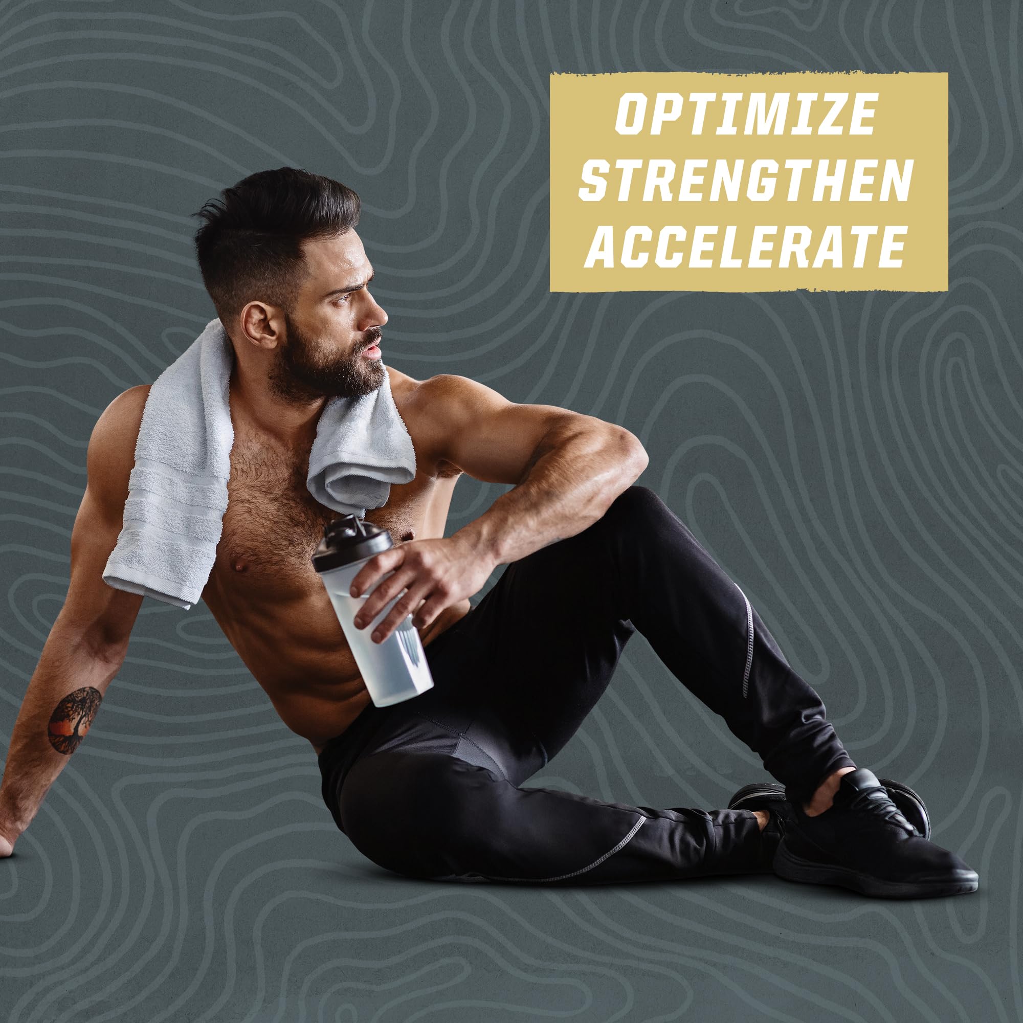 Boîte Sunwarrior L-Glutamine sur plan de travail, accessoire quotidien de récupération