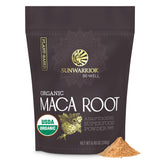 Sunwarrior Maca Jaune en bouteille, énergie naturelle et équilibre durable.