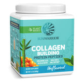Sunwarrior poudre-collagene-vegetal-bouteille: formulation vegan pour cheveux et peau.
