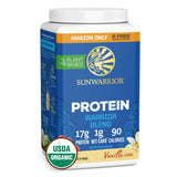 Sunwarrior Poudre protéinée végétale vanille crèmeuse, texture lisse et idéale pour shake