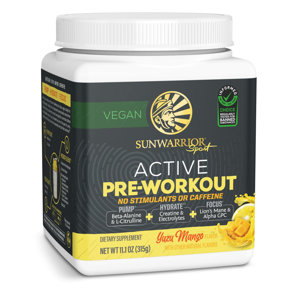 Sunwarrior pré-entraînement Yuzu Mango emballage prêt pour l’entraînement