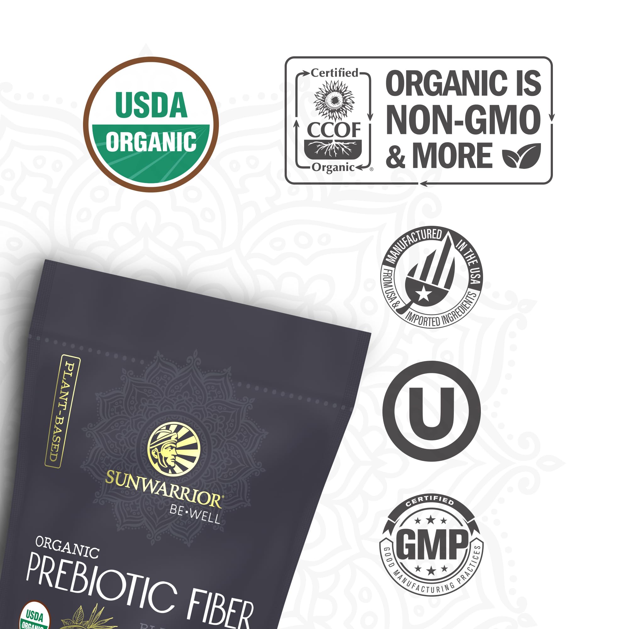 Sunwarrior Be Well Fibre prébiotique – baobab biologique enrichit l’apport en fibres.