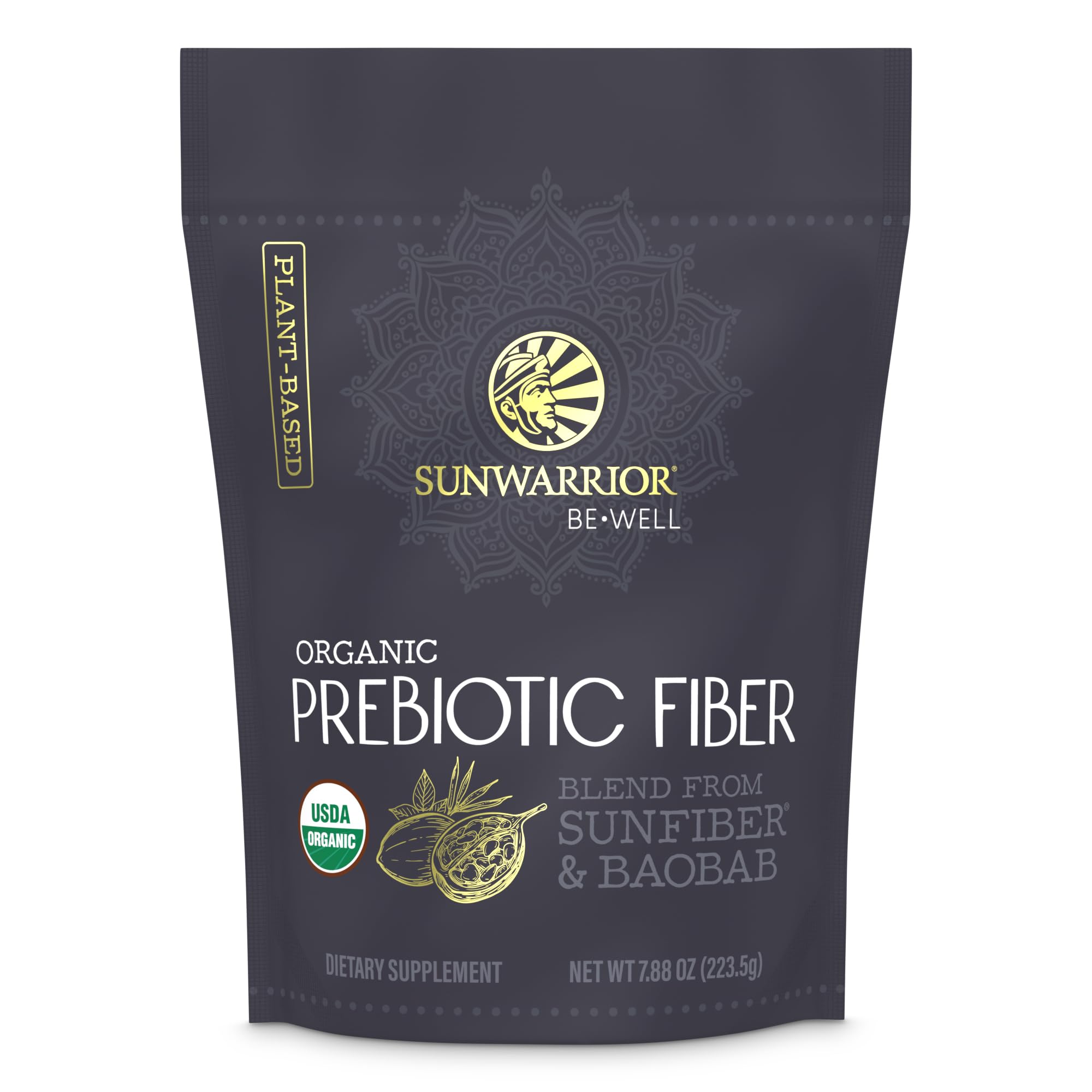 Sunwarrior Be Well Fibre prébiotique – dissolution rapide, facile à mélanger et pratique.