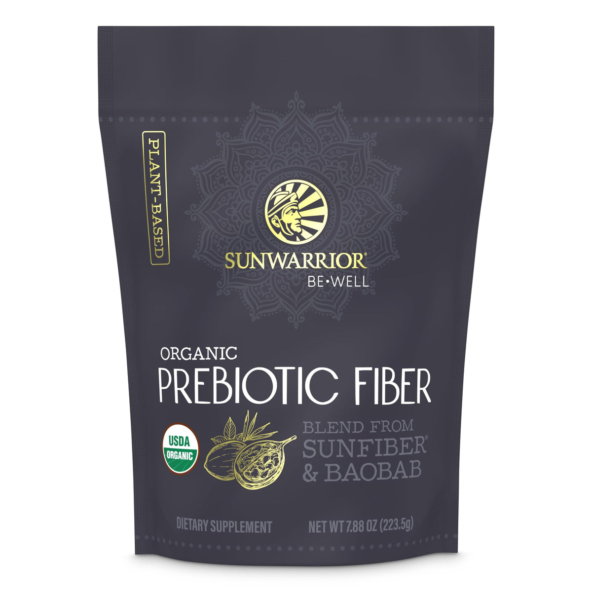 Sunwarrior Be Well Fibre prébiotique – dissolution rapide, facile à mélanger et pratique.