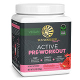 Sunwarrior Pre Workout favorise la pompe et l'hydratation pendant l'entraînement.