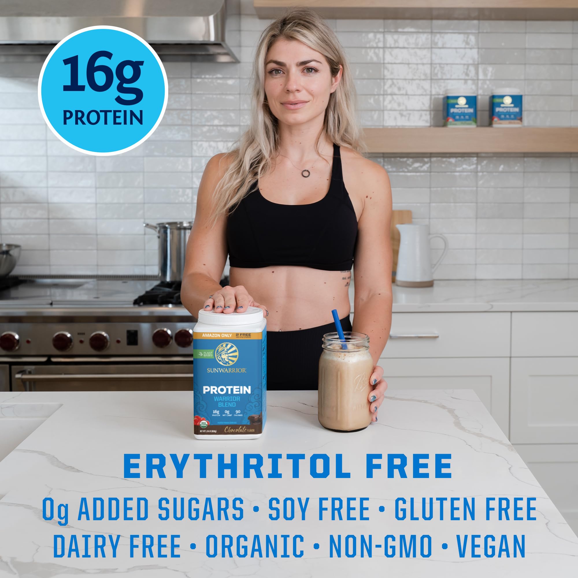 Sunwarrior Protéine — préparation smoothie protéiné végétal
