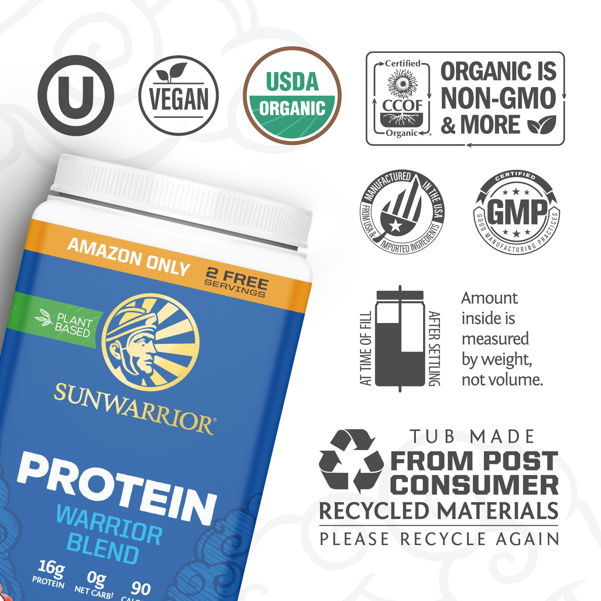 Sunwarrior Protéine Chocolat — versement facile lors du mélange