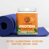 Sunwarrior Protéine vegan non aromatisé – emballage design moderne et pratique pour rangement