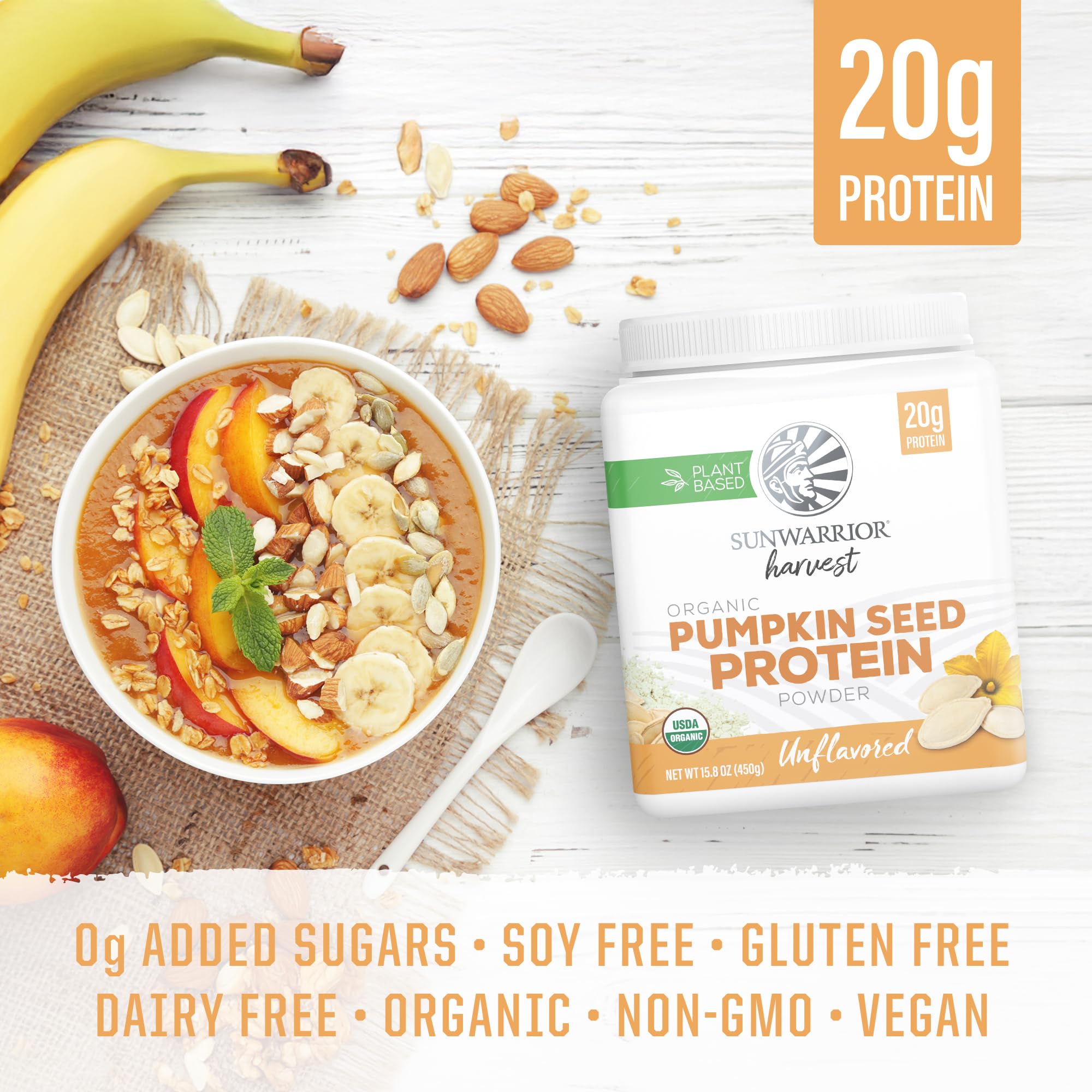 Sunwarrior Protéine de Graines de Citrouille – usage en pâtisserie légère et nutritive