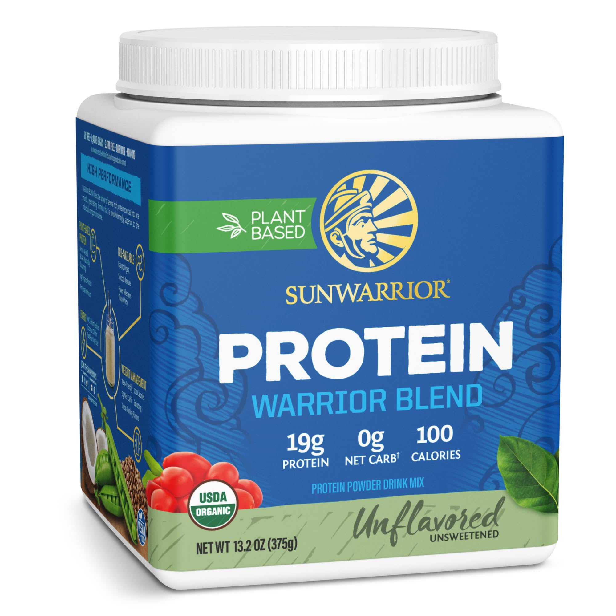Sunwarrior protéine végétale naturelle – texture onctueuse idéale pour smoothies matinaux
