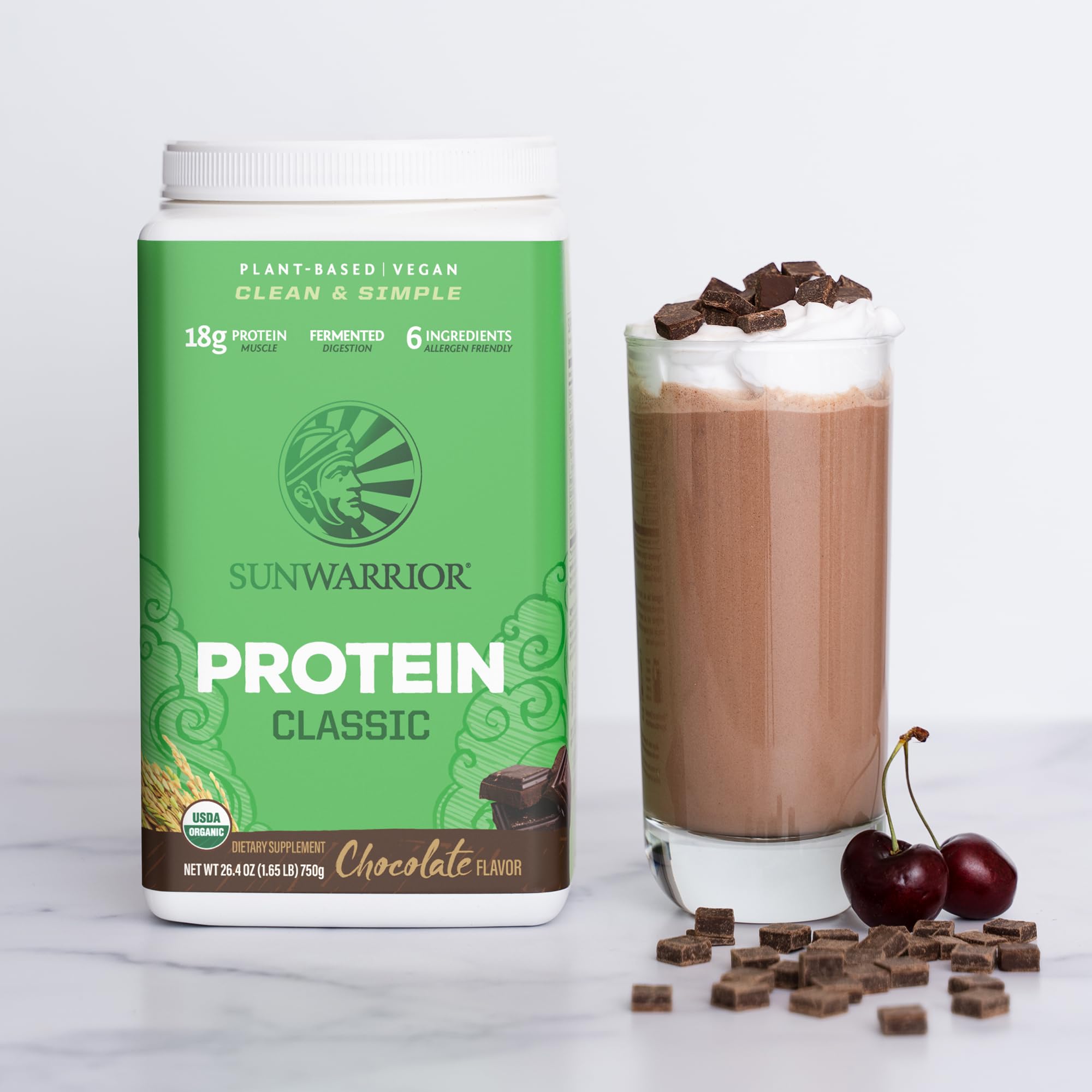 Sunwarrior Protéine riz brun bio chocolat mélange rapide