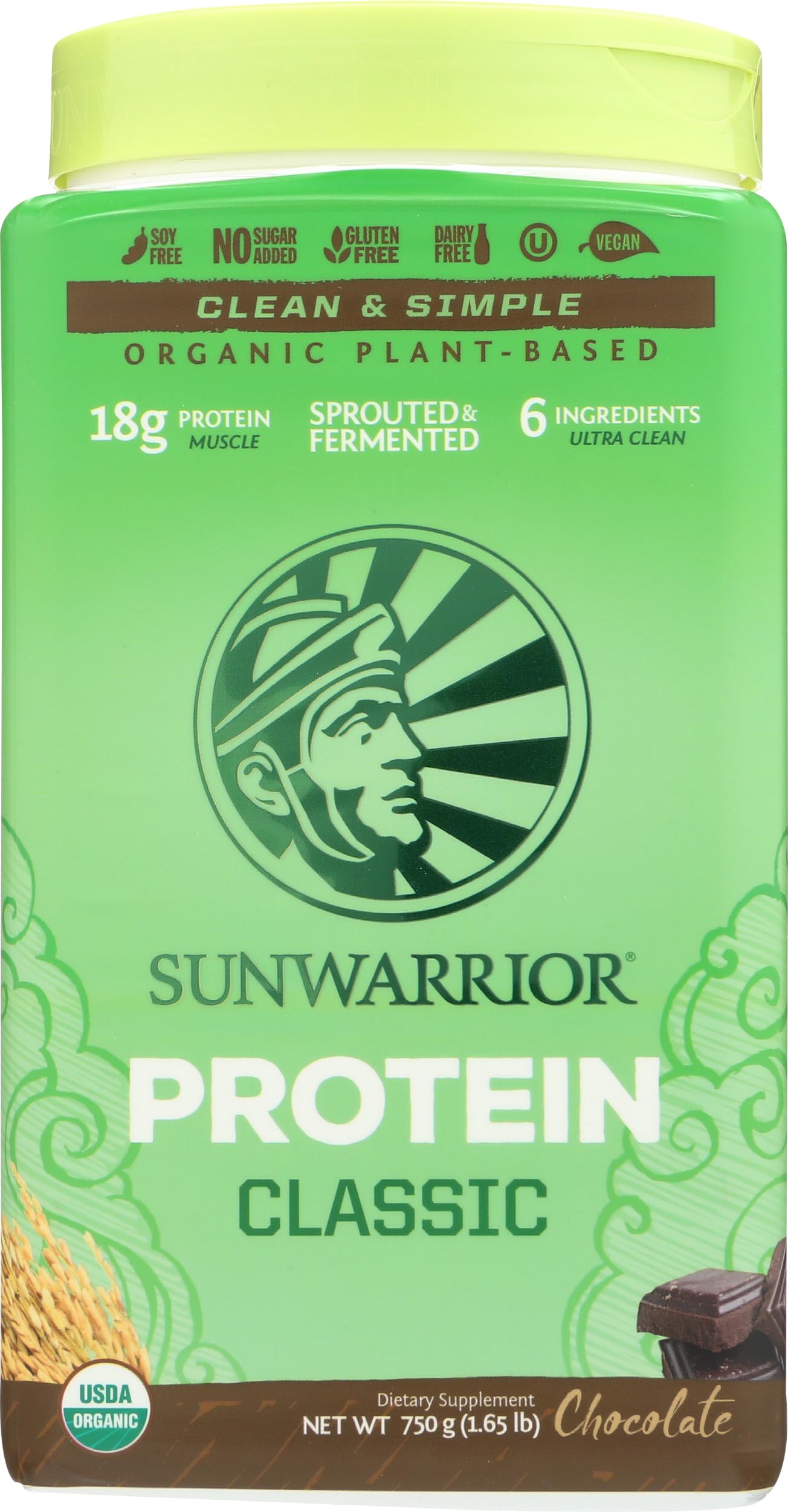 Sunwarrior Protéine riz brun bio chocolat yaourt végétal